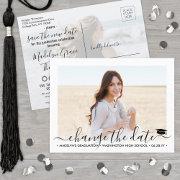 2 Photo Graduation Postponement Change The Date Announcement Post