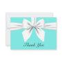 Aqua Elegant Tiffany Pearls Fancy Party Stationery Thank You