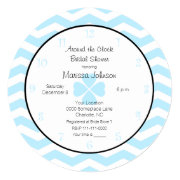 Around The Clock Bridal Shower Invitations Funbridalshowerinvitations Around The Clock Bridal Shower Invitation In Blue