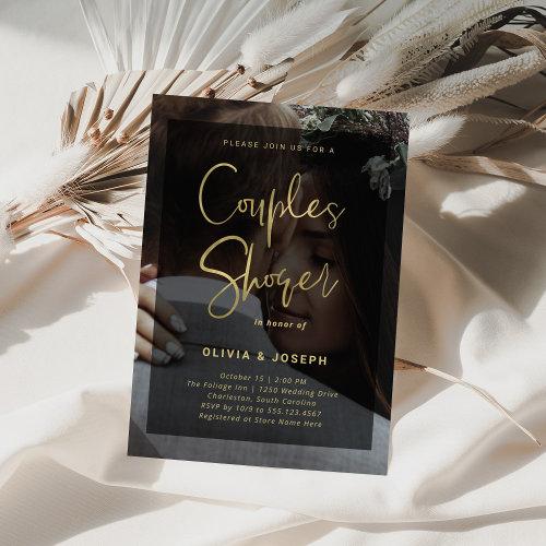 Black And Gold Overlay | Photo Couples Shower