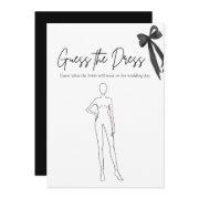 Black Bow Guess The Dress Bridal Shower Game