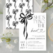 Black Bow She's Tying The Knot Bridal Shower