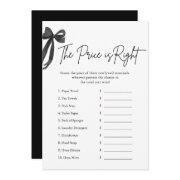 Black Bow The Price Is Right Bridal Shower Game