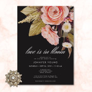 Black Moody Pink Love Is In Bloom Bridal Shower