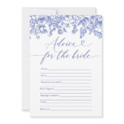 Blue Advice For The Bride Bridal Shower Game