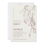 Blush Cream Line Drawing Flora Couple Shower