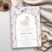 Blush Gold Flower Krishna Indian Bridal Shower