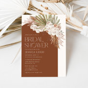 Bohemian Terracotta Floral Feathers Bridal Shower