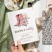 Boots And Bubbly Elegant Pink Bridal Shower