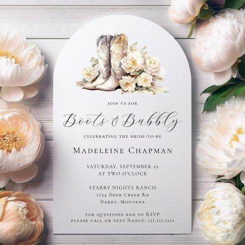 Boots & Bubbly Elegant Rustic Floral Bridal Shower