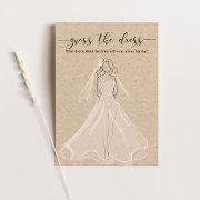 Bridal Shower Game Guess The Dress Kraft Paper