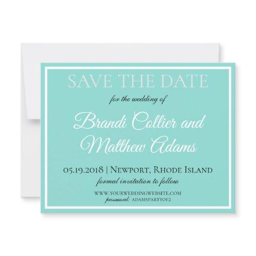 Bride & Wedding Suite Elegant Teal Blue Save The Date