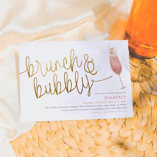 Brunch & Bubbly Watercolor Champagne Bridal Shower