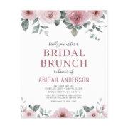 Budget Dusty Rose Floral Bridal Shower Invitation