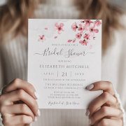 Budget Pink Floral Cherry Blossom Bridal Shower