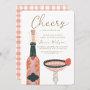 Cheers Bridal Shower Wine Glass Pink