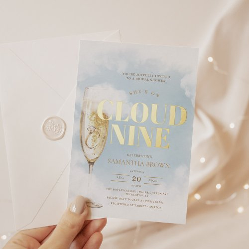 Cloud Nine Elegant Bridal Shower Foil