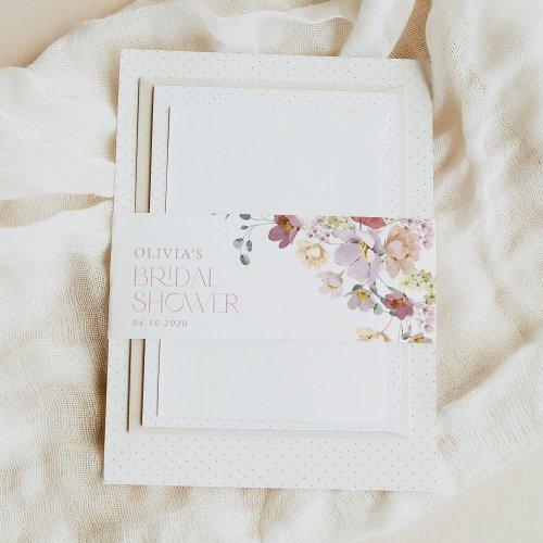 Colorful Flowers, Wildflowers, Boho, Bridal Shower  Belly Band