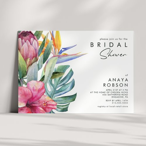 Colorful Tropical Floral Bridal Shower