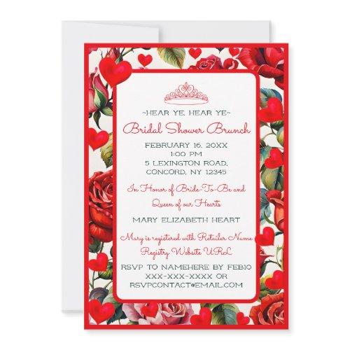 Crown & Roses Queen Of Hearts Bridal Shower