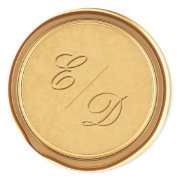 Customized Monogram Faux Gold Wax Envelope Seal