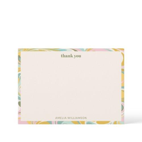 Cute Simple Pastel Abstract Custom Bridal Shower Thank You