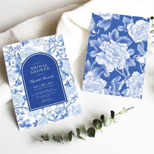 Delft Blue White Chinoiserie Floral Bridal Shower