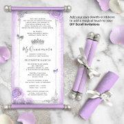 Diy Light Purple Silver Quince Scroll
