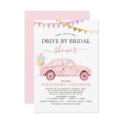 Drive By Bridal Shower Blush Pink Gold Foil