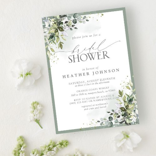 Dusty Blue Eucalyptus Botanical Bridal Shower