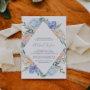 Dusty Blue Floral Diamond Bridal Shower