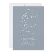 Dusty Blue Minimal Bridal Shower Invitation