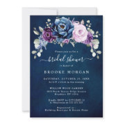 Dusty Blue Purple Navy Lilac Blooms Bridal Shower