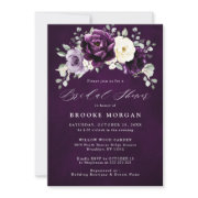 Eggplant Purple Plum Ivory White Bridal Shower In