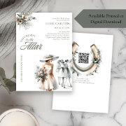 Elegant Chic Fashion Sketch Derby Bridal Shower