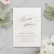 Elegant Classic Calligraphy Vintage Bridal Shower