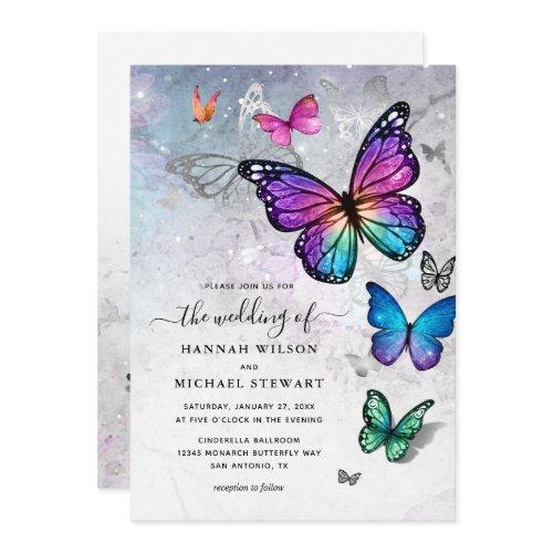 Elegant Colorful Butterfly Wedding