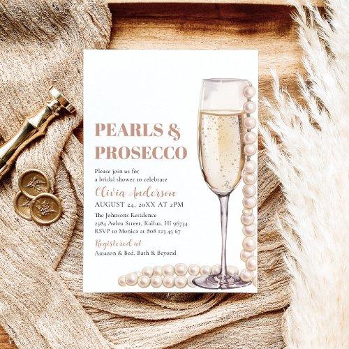 Elegant Modern Pearls And Prosecco Bridal Shower