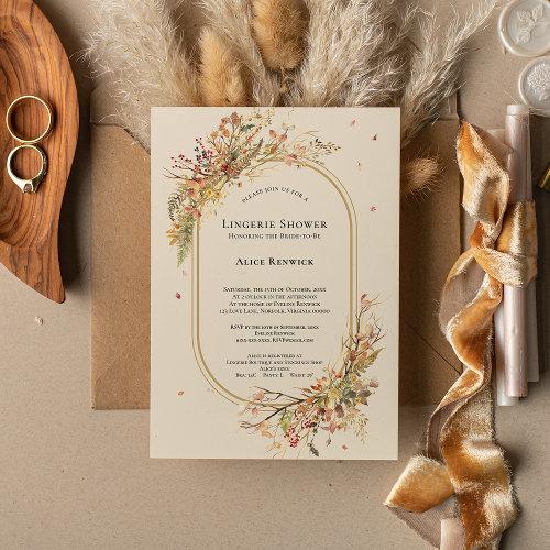 Elegant Rustic Fall Beige Wedding Lingerie Shower