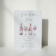 Elegant Watercolor Vino Before Vows Bridal Shower