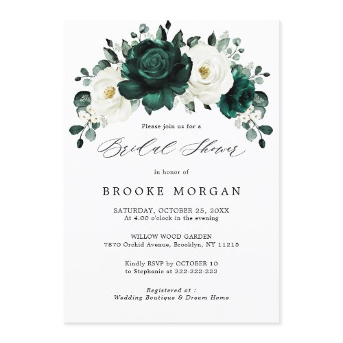 Emerald Greenery Eucalyptus White Bridal Shower