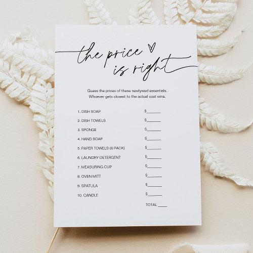 Everleigh Guess The Right Price Bridal Shower Game