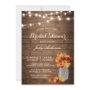 Fall Bridal Shower | Rustic Wood Mason Jars Lights