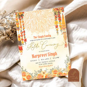 Floral Indian Groom Haldi Ceremony