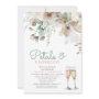 Floral Petals And Prosecco Teal Bridal Shower