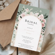 Foil Dusty Rose Gold Arch Sage Bridal Shower Foil