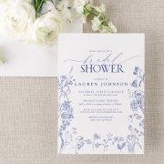 French Blue & White Victorian Floral Bridal Shower
