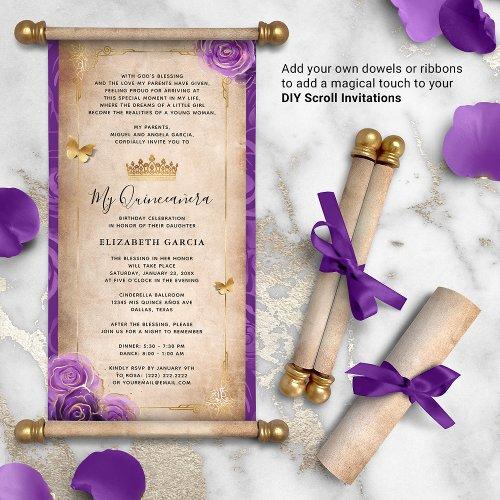 Gold And Purple Quinceanera Diy Scroll