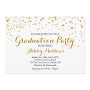 Gold Glitter Dots Graduation Party