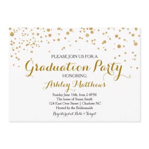 Gold Glitter Dots Graduation Party